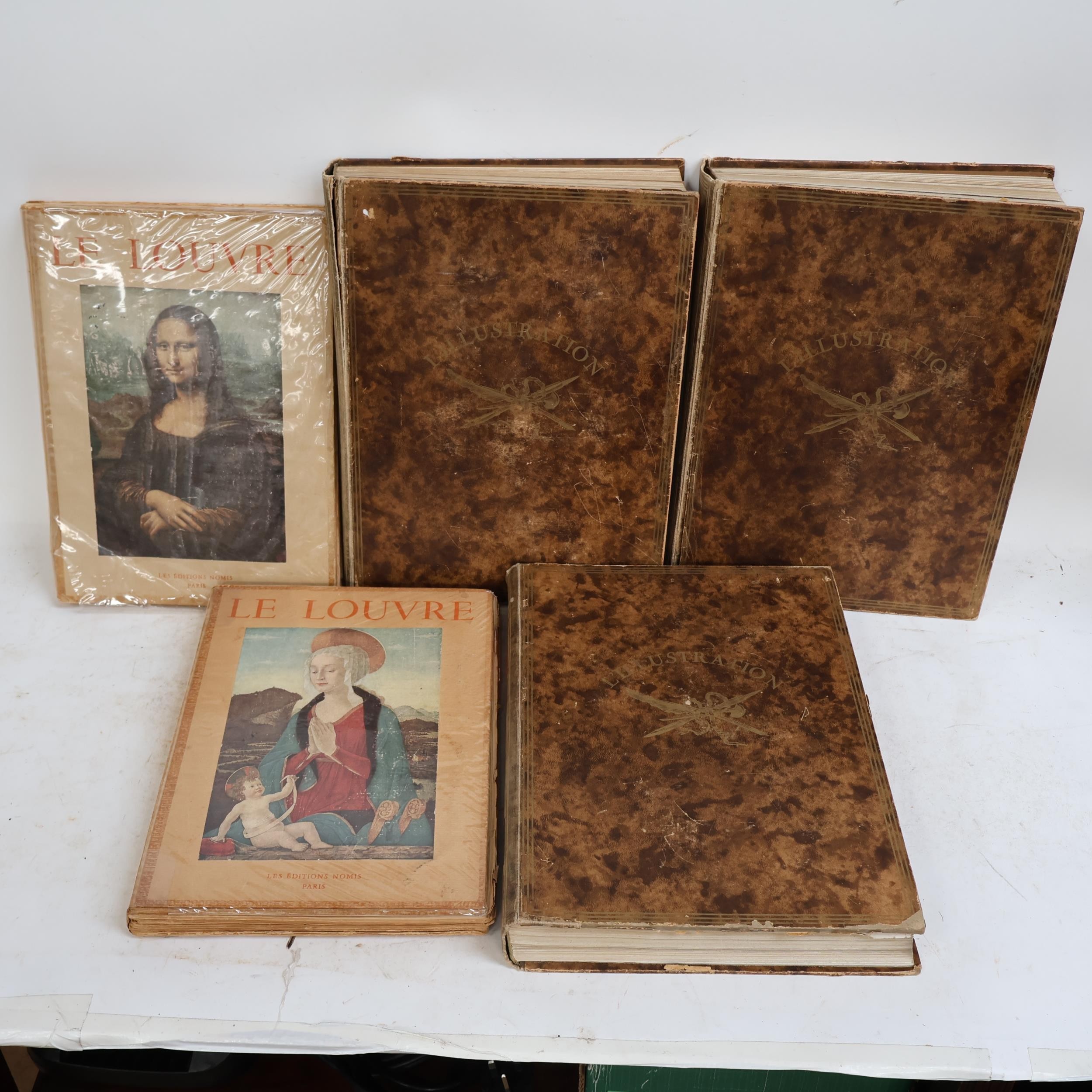 Three compendiums of L'illustration dated 1928 and 1929, and two ...
