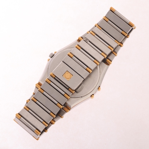 11 - OMEGA - a bi-metal Constellation quartz calendar bracelet watch, ref. 396.1070/1080, circa 1989, whi... 