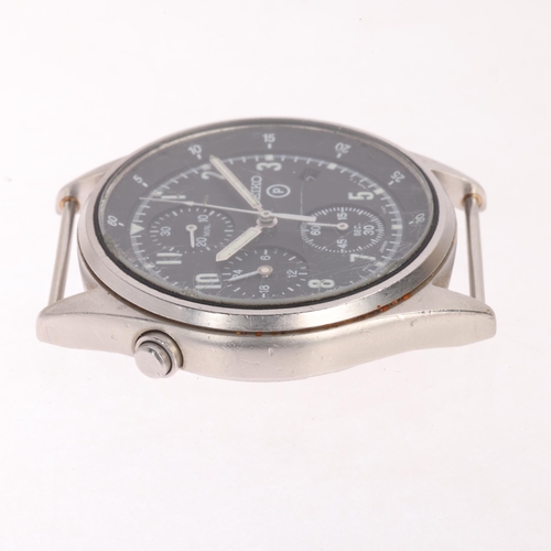 15 - SEIKO - a stainless steel British Military Issue Generation 2 quartz chronograph calendar wristwatch... 