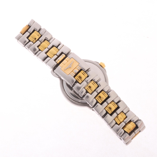 42 - LONGINES - a lady's gold plated stainless steel Flagship quartz calendar bracelet watch, ref. L5.151... 
