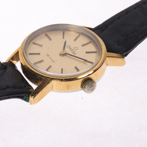 43 - OMEGA - a lady's Vintage gold plated stainless steel De Ville mechanical wristwatch, ref. 511.0508, ... 