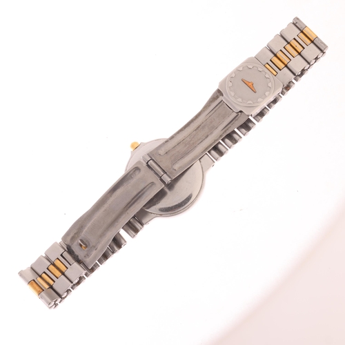 47 - LONGINES - a lady's gold plated stainless steel Conquest quartz calendar bracelet watch, champagne d... 