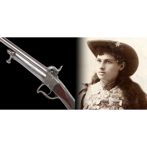79 - Annie Oakley’s “Rifle Queen” Presentation Engraved Daw’s 408 Pin-Fire Smooth Bore Target Gun - 

Cra... 