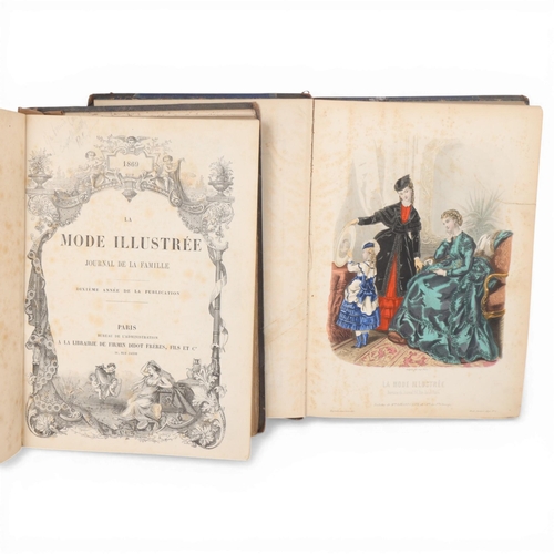 101 - La Mode - 19th century fashion, two bound volumes of French fashion publications between 1868 and 18... 