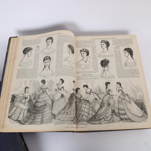101 - La Mode - 19th century fashion, two bound volumes of French fashion publications between 1868 and 18... 