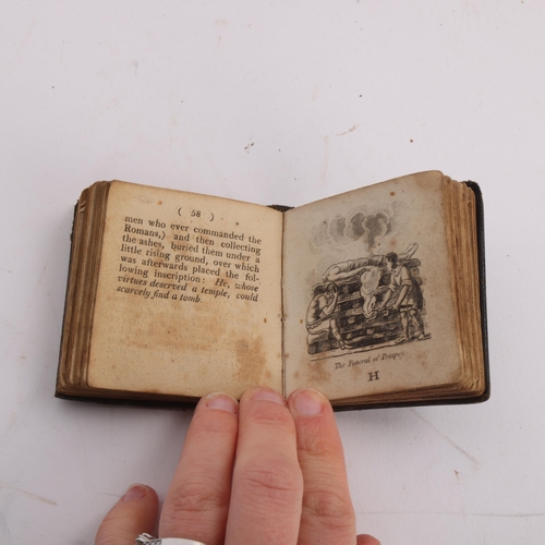 105 - 2 early 19th century miniature books, Pictures of Roman History designed by Alfred Mills 1809, and C... 