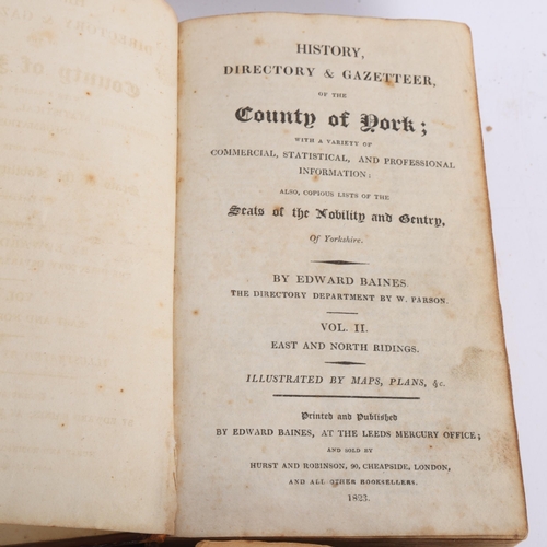 110 - Yorkshire Interest - two volumes History Directory and Gazetteer of the County of York, 1822/23, tog... 