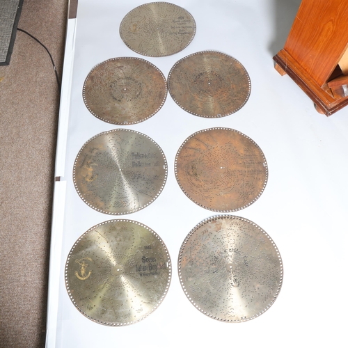 12 - A 19th century Swiss polyphon, penny operated mechanism in floor standing walnut cabinet, Leipzig ma... 