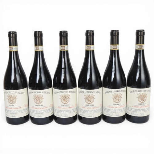 64 - 6 bottles of 2019 Barolo wine, Cerviano Merli, Edition Limitata Numerata, Numero 005, 750ml, 14.5% v... 