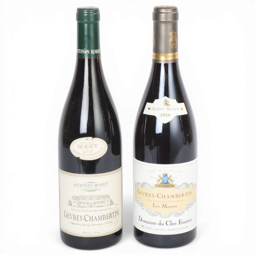 65 - 2 bottles of Gevrey-Chambertin red wine, 2010 Antonin Rodet and 2020 Albert Bichot Les Murots, Domai... 