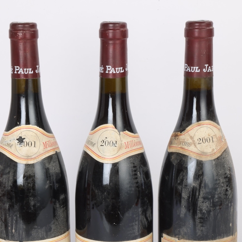 71 - 3 bottles 2001 Millesime Crozes Hermitage Les Jalets, Paul Jaboulet Ainee, 750ml,