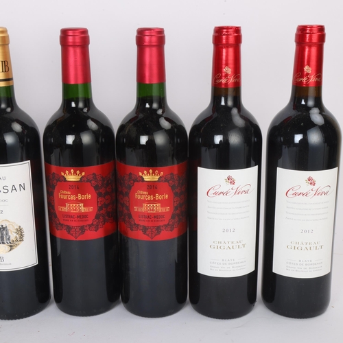 72 - 11 bottles of red wine, 1 x 2014 Rioja - Altos, De La Guardia, 2 x 2015 Chateau La Haille Bordeaux S... 