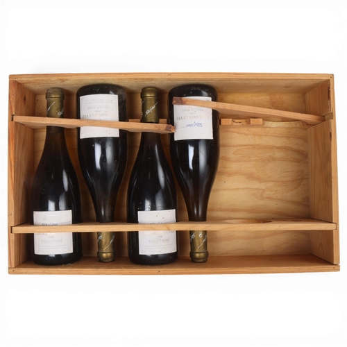 74 - 4 bottles of 1998 Pouilly Fume, La Grande Cuvee, Pascal Jolibet, in original wooden box -no lid- 75c... 