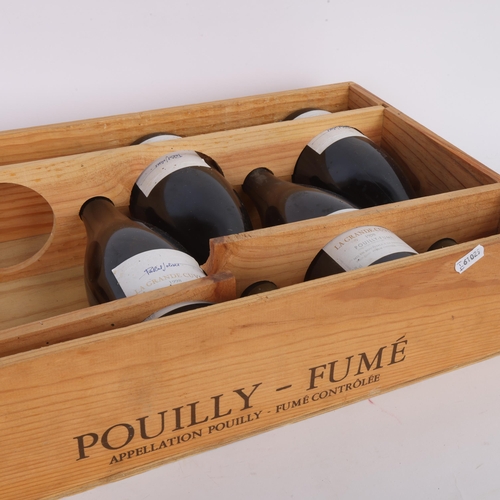 74 - 4 bottles of 1998 Pouilly Fume, La Grande Cuvee, Pascal Jolibet, in original wooden box -no lid- 75c... 
