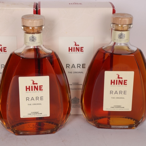 74A - 3 bottles of Fine Champagne cognac, 2 Hine The Original Rare 70cl boxed and Remy Martin VSOP Mature ... 