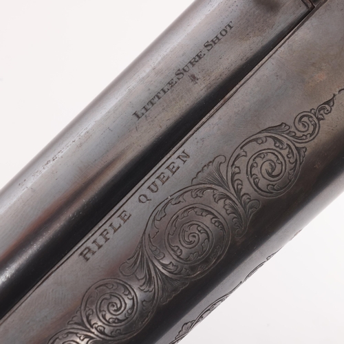 79 - Annie Oakley’s “Rifle Queen” Presentation Engraved Daw’s 408 Pin-Fire Smooth Bore Target Gun - 

Cra... 