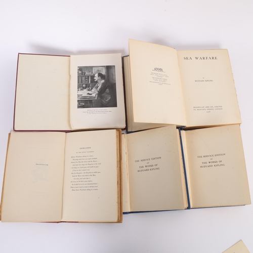 90 - Rudyard Kipling, 8 books including The Years Between Vol I & II Service Edition, Methuen & Co London... 