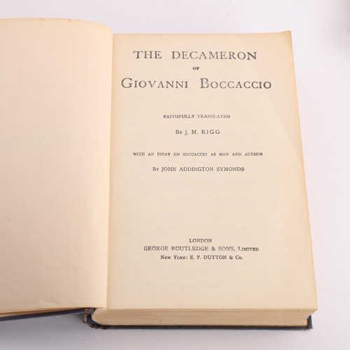 96 - The Decameron of Giovanni Boccaccio, 2 copies, 1920 edition with illustrations by Thomas Derrick no ... 