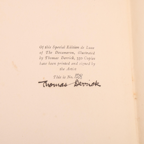 96 - The Decameron of Giovanni Boccaccio, 2 copies, 1920 edition with illustrations by Thomas Derrick no ... 