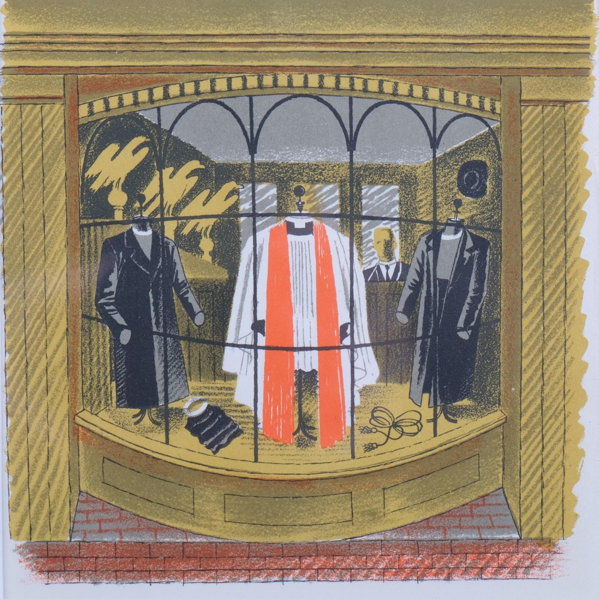 Eric Ravilious (1903-1942), lithograph in colours on paper, Clerical ...