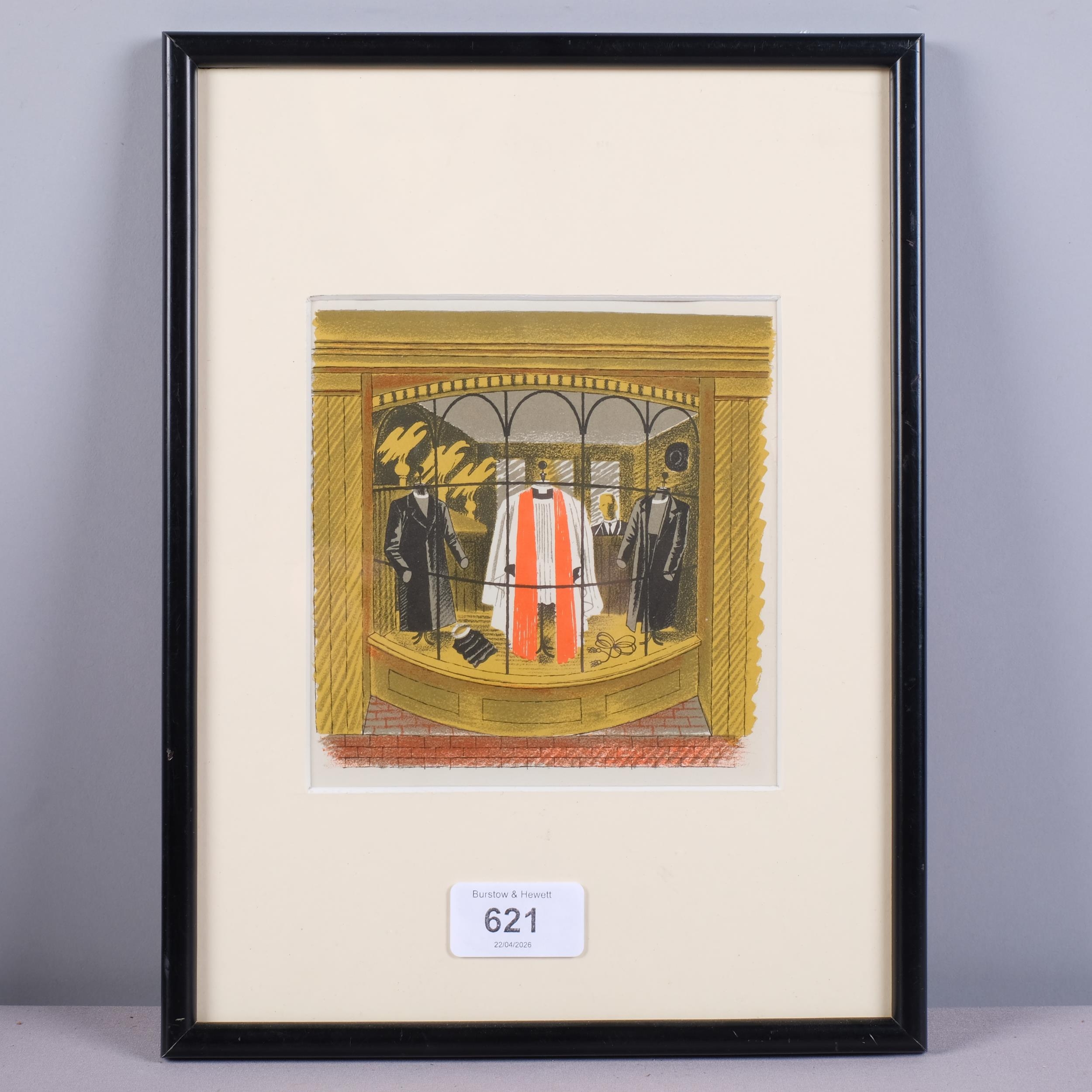 Eric Ravilious (1903-1942), lithograph in colours on paper, Clerical ...