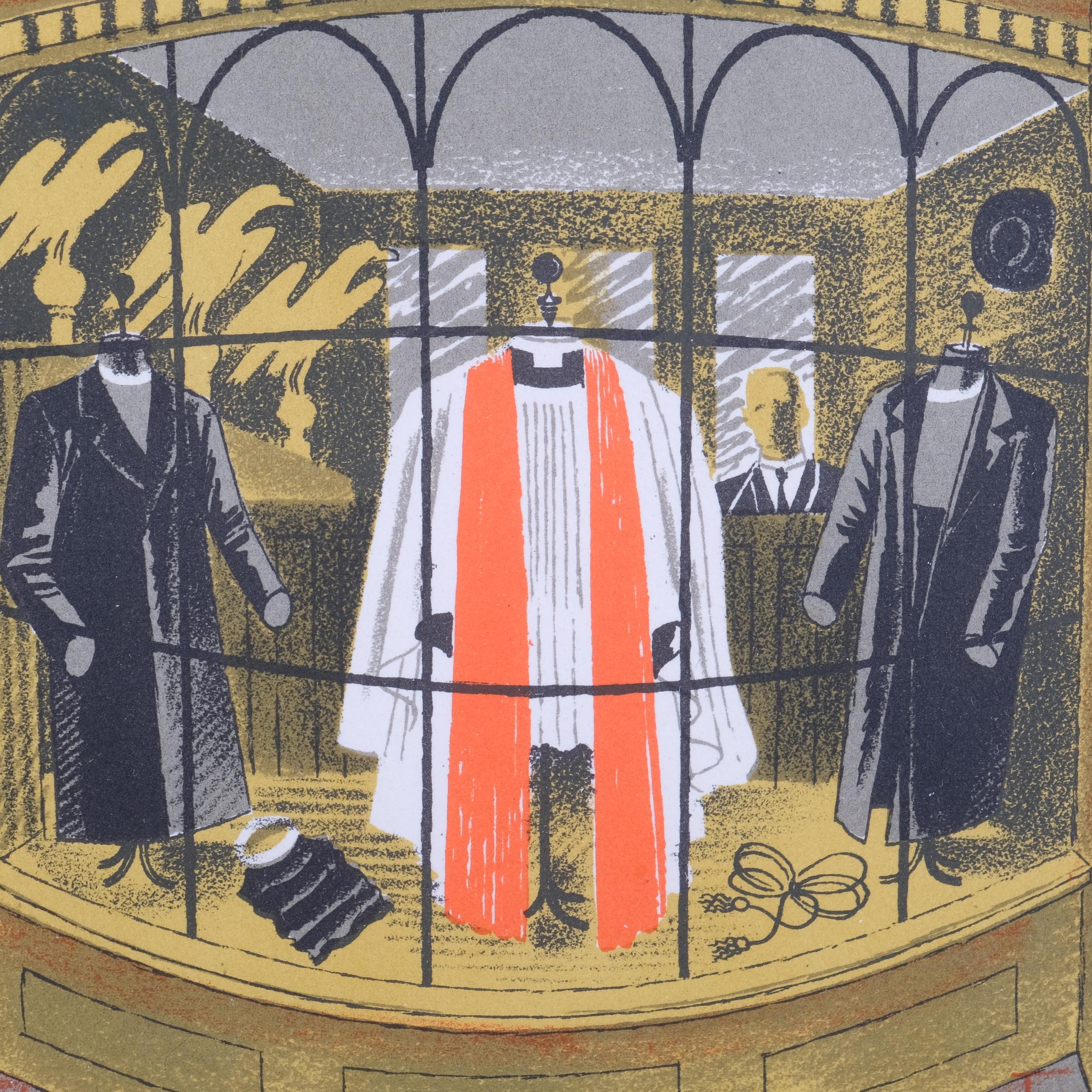 Eric Ravilious (1903-1942), lithograph in colours on paper, Clerical ...