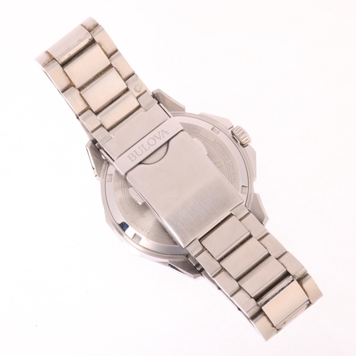 1008 - BULOVA - a stainless steel Marine Star quartz calendar bracelet watch, ref. 96B433, circa 2024, blue... 