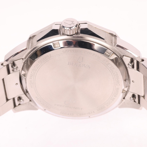 1008 - BULOVA - a stainless steel Marine Star quartz calendar bracelet watch, ref. 96B433, circa 2024, blue... 