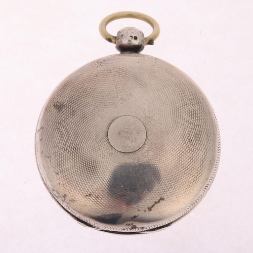 1038 - An early 19th century silver full hunter key-wind verge pocket watch, by Myers of London, white enam... 
