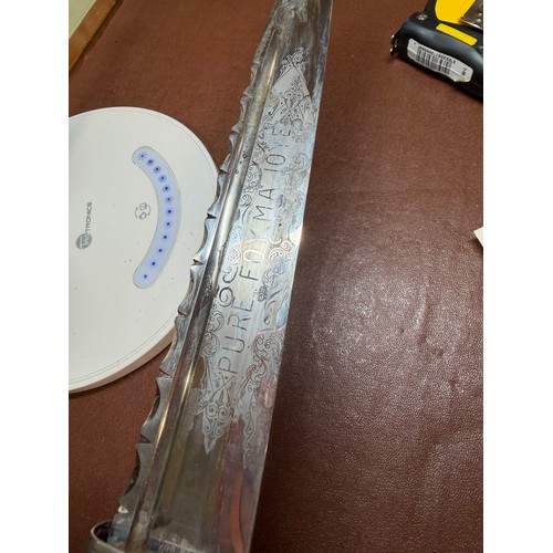 85 - A George V Scottish silver-mounted dirk, with ebonised basket-weave hilt, the pommel set with a cut-... 