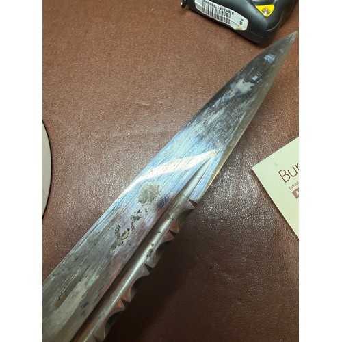 85 - A George V Scottish silver-mounted dirk, with ebonised basket-weave hilt, the pommel set with a cut-... 