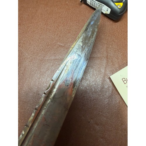 85 - A George V Scottish silver-mounted dirk, with ebonised basket-weave hilt, the pommel set with a cut-... 