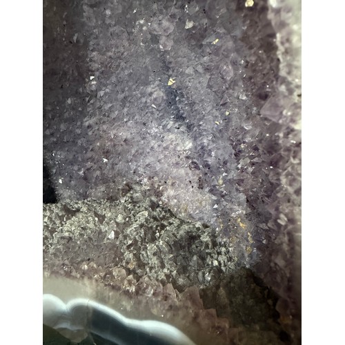 88 - A natural amethyst cavern geode, height 34cm