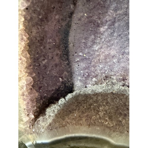 88 - A natural amethyst cavern geode, height 34cm