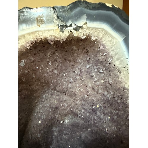 88 - A natural amethyst cavern geode, height 34cm