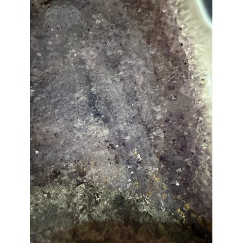 88 - A natural amethyst cavern geode, height 34cm