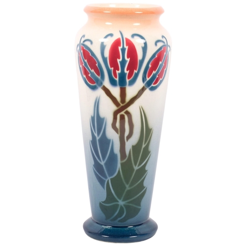 140 - A French de Bruyn pottery vase, early 20th century, H31cm