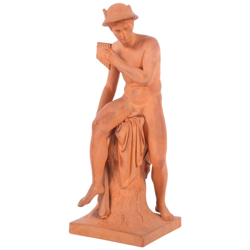 144 - A terracotta sculpture - study of Mercury, a grand tour copy, impressed P Ipsen Kjobenhavn and model... 