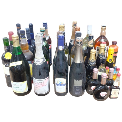 147 - A collection of wines and spirits