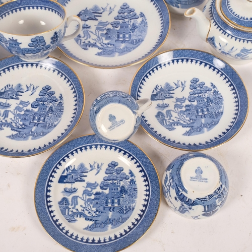 164 - A group of Minton's blue and white transfer pottery teaware