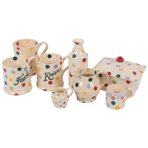 167 - A group of Emma Bridgewater Spot pattern ceramics