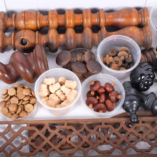 171 - A collection of furniture mounts and handles, etc