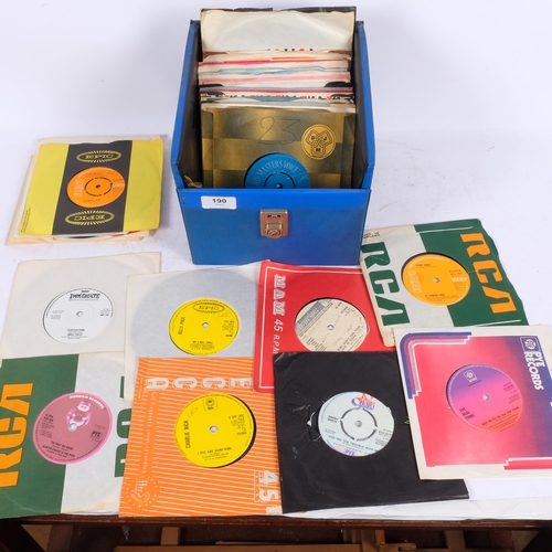 190 - A box of 45rpm singles, mainly 1970s pop