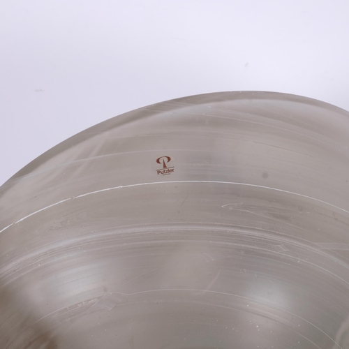 228 - A pair of modern Peill & Putzler ceiling light fittings, with opaque marble-effect shades, diameter ... 