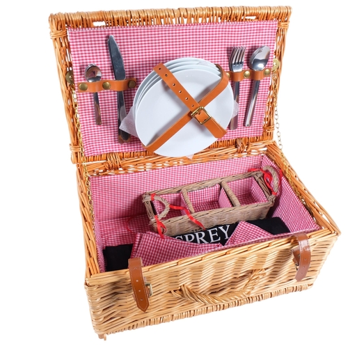 319 - A Fortnum & Mason wicker picnic basket