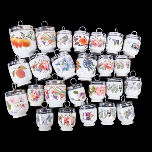 333 - A large collection of Royal Worcester Evesham and other pattern egg coddlers, various sizes, all wit... 