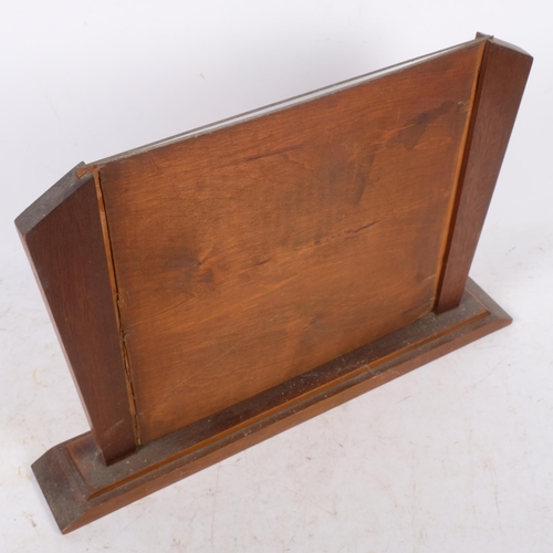 357 - An Art Deco photograph frame, oak construction, H34cm