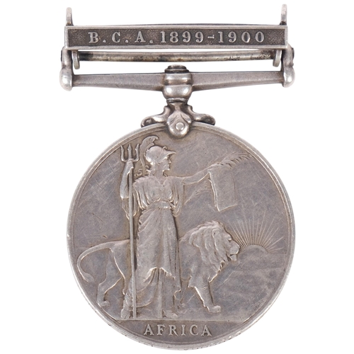 477 - An Edward VII Africa General Service medal, with a B.C.A 1899-1900 clasp, named to 69 Corpl.Karonga.... 