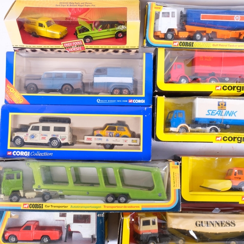 929 - 10 various Corgi toy vehicles, including a car transporter (1159), Ford Guinness lorry (1169), Merce... 
