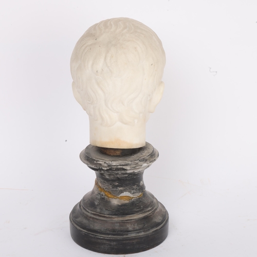 288 - An Italian Grand Tour carved white marble head of a Roman Emperor, probably 18th or 19th century, mo... 
